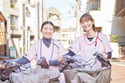 自転車で訪問看護