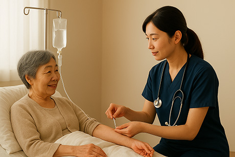 訪問看護士が医師の指示により医療処置
